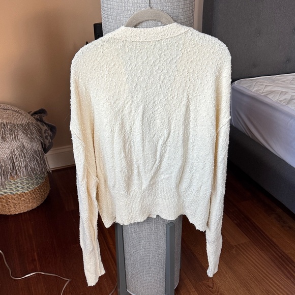 Free People Cream Textured Cardigan - Picture 3 of 4